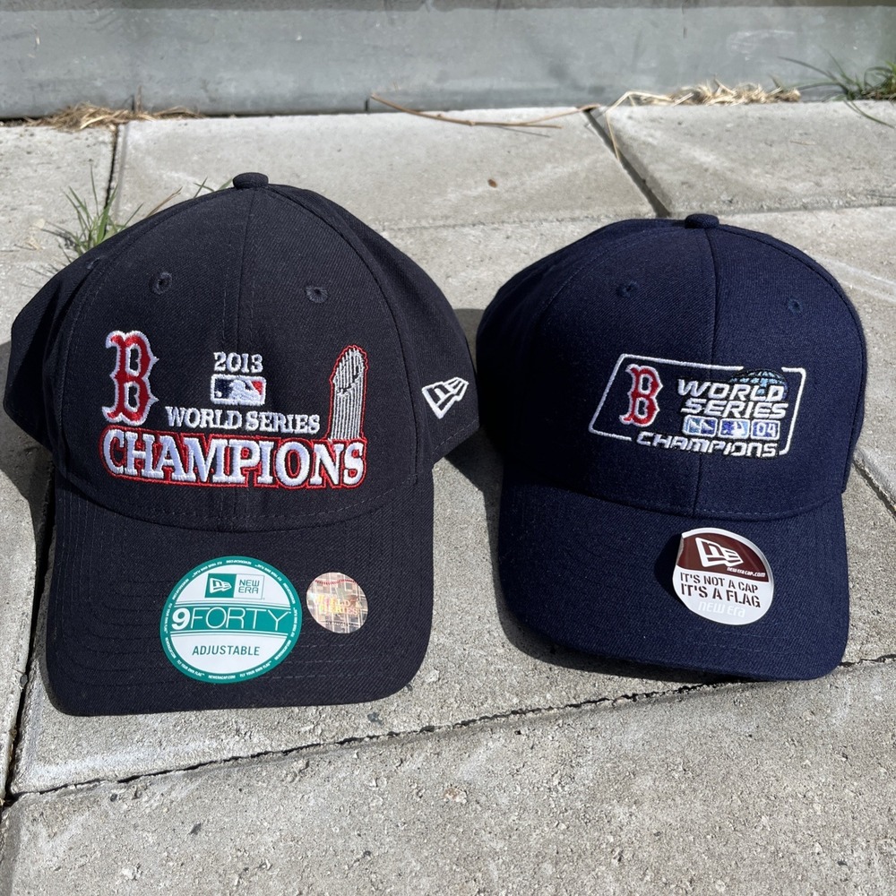 Boston Red Sox World Series Champions New Era Strap Back Hat 2 Lot